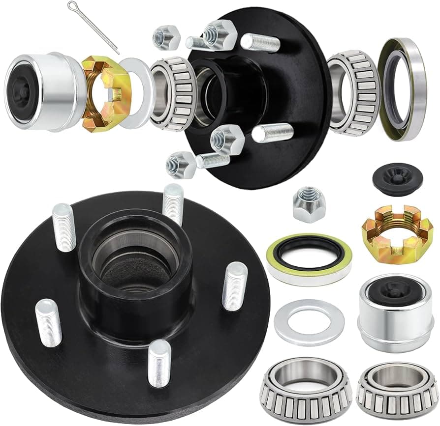 Trailer wheel hub pump and motor repair bearing kit